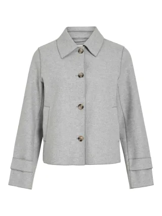 VILA - VIJUICE L/S SHORT JACKET - NOOS Light Grey Melange - Gr. - 40
