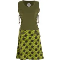 Vishes Minikleid Damen Sommerkleid armlos-es Blumen-Kleid Tunika-Kleid T-Shirtkleid Boho, Goa, Guru Style