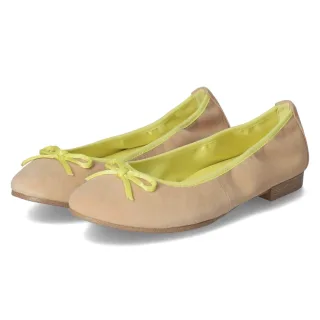 Tamaris Ballerinas - Gr. 36 - Beige - Leder & Textil