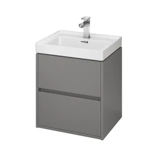 Neuesbad Serie 300 Waschtischunterschrank, B:494, T:397, H:533mm, grau matt 1S924-0151