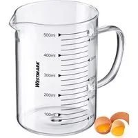 WESTMARK Messbecher aus Glas – mikrowellengeeignet, temperaturbeständig, 0,5 Liter, Glas