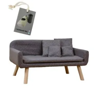 Rohrschneider Hundesofa Chicago mit Gratis-Beigabe grau