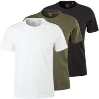 s.Oliver T-Shirt Casual (2-tlg) mit Logo, schlicht, unifarben, Basic, moderner Look im 2er Pack