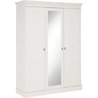 OTTO home Kleiderschrank Indra (3 Breiten: 100/145/233 cm H/T ca.187/54 cm) aus massiver Kiefer, mit Spiegel bei der 3- und 5trg.Variante