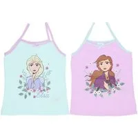 Disney Frozen Shirttop Shirts 2er-Pack – Bequeme Oberteile aus Baumwolle für Mädchen (2-tlg)