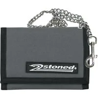 2Stoned Geldbörse Wallet Speed mit Kette und Klettverschluß für Erwachsene und Kinder, verchromte Kette mit Karabiner