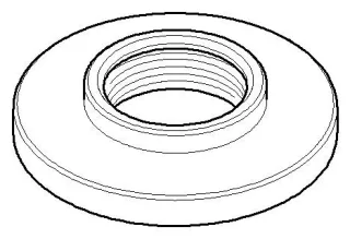 Dornbracht Rosette Ersatzteile 092790005 D. 55 x 11 mm Weiß matt 092790005-10