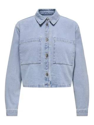 JDY - JDYMARLY L/S BOXY SHACKET DNM NOOS Light Blue Denim - Gr. - XL