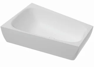 Hoesch Badewanne iSensi Trapez 1800x1400 Monolith links mit Überlaufbefüllung chrom 3880.010