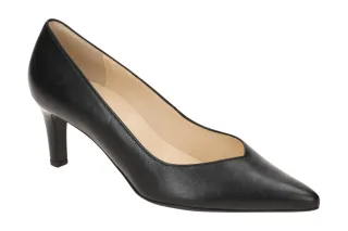 H?gl 6700 Black Stiletto Pumps - Echtleder Schuhe mit spitzer Form