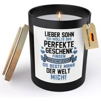 22Feels Duftkerze Deko Sohn Geschenk v. Mama 18. Geburtstag Weihnachten Abitur Jungs, MADE IN GERMANY, Europäisches Sojawachs, Handgegossen