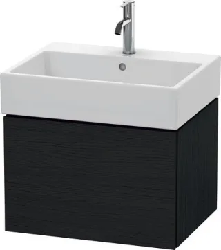 Duravit L-Cube Waschtischunterbau wandhängend Eiche Schwarz Matt 584x459x394 mm - LC617501616 LC617501616