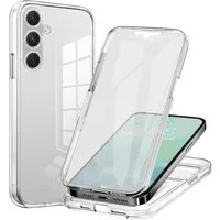 Tec-Expert Handyhülle 360 Grad Hülle für Samsung Galaxy A54 5G 6.4 Zoll, 6.4", Rundum Schutz Cover Case Hülle Transparent
