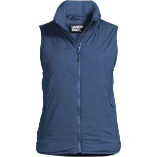 Leichte verstaubare Steppweste, Damen,  Blau, Nylon-Mischung, by Lands' End