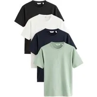 Next T-Shirt Weiche Muscle Fit T-Shirts, Motionflex, 4er-Pack (4-tlg)
