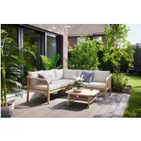 Primaster Gartenlounge-Set Primaster Gartenmöbel-Set Leros Holz, Witterungsbeständig