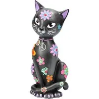 Figuren Shop GmbH Tierfigur Katzenfigur - Hippy Kitty - Nemesis Now - Tierfigur Dekofigur
