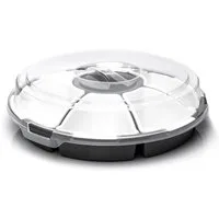 BigDean Servierplatte Snackschale Servierplatte Servierschalen Set mit Deckel Snackteller, Kunststoff, (Set, 8-tlg., Snackset), Snacks, Dips, Vielseitig, Spaß für jede Party