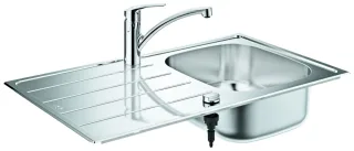 GROHE Spülen-Bundle K200 31565_1 mit Edelstahlspüle/Eurosmart SPT-Batt. chrom, 31565SD1 31565SD1