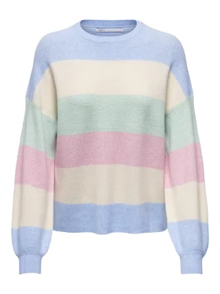 ONLY - ONLATIA L/S STRIPE PULLOV KNT NOOS Kentucky Blue - Gr. - XS