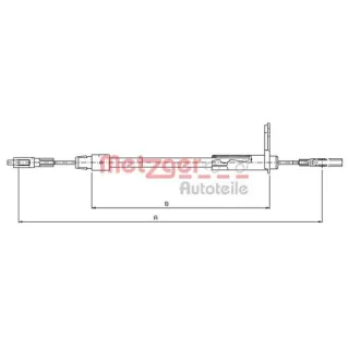 Metzger Handbremsseil hinten rechts Mercedes E-Klasse W210