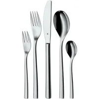 WMF Besteck-Set Palermo (60-tlg), 12 Personen, Cromargan® Edelstahl Rostfrei 18/10, Monobloc-Messer, ergonomisch, geschmiedete Messer, Wellenschliff