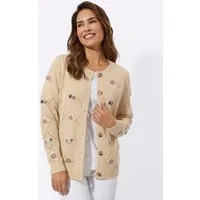 Sieh an! Strickjacke Strickjacke Langarm Ajour, Jersey