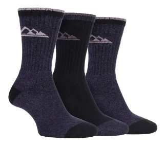 3 Paar leichte, atmungsaktive Damen-Wandersocken mit Fußgewölbestütze