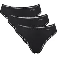 sloggi Slip GO Crush (3er Pack) mit Spitzendetails, Multipack, hoher Beinausschnitt