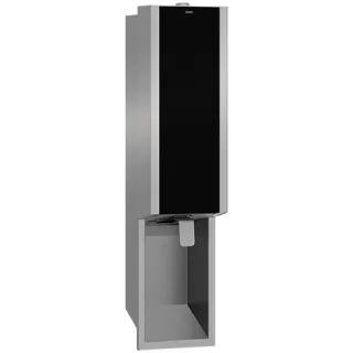 KWC Aquarotter Seifenspender, EXOS, Edelstahl, UP, 124x500x120 mm, Front ESG schwarz, 2030034638 2030034638