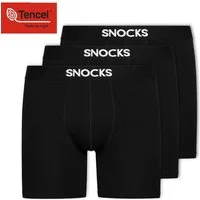 SNOCKS Boxershorts Enge Unterhosen mit längerem Bein (3-St) aus Modal (TENCEL) Enge Herren Unterhose mit längerem Bein