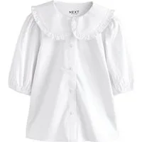 Next Shirtbluse Bluse mit Rüschenkragen, Klettverschluss (1-tlg)