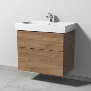 Sanipa 3way Waschtischunterbau zu Geberit iCon Waschtisch mit 2 Auszügen, Eiche-Kansas SM65159