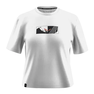 SALEWA - Eagle Hybrid Loose T-Shirt Damen - Weiss (Gr.40)