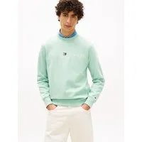 Tommy Hilfiger Sweatshirt TOMMY LOGO unifarben, casual, regular fit, Baumwollmix, Rundhals