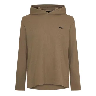 Boss - Hoodie zum Überziehen für Herren, Waffelstrick (Braun)