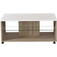 Home affaire Couchtisch Bert Kaffetisch, 100 cm, in trendigen Farben, modern, Hochglanzplatte, mit Rollen
