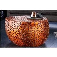 riess-ambiente Couchtisch STONE MOSAIC 75cm kupfer (Einzelartikel, 1-St), Wohnzimmer · Metall · rund · Mosaik-Design · handmade