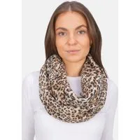 Seasons of April Loop LOOP GYDA LEO, Loop Schal GYDA mit Leo Print – Weich & leicht aus 100% Viskose
