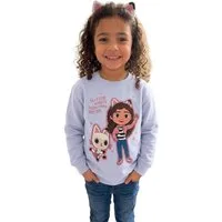 Gabby's Dollhouse Sweatjacke Gabby’s Dollhouse Mädchen Sweatshirt warm weich lila pink 98–128 Mädchen Sweashirt Pullover