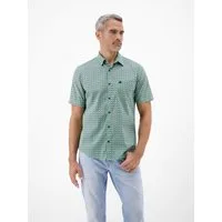 LERROS Kurzarmhemd Kurzarmhemd mit Print aus Popeline-Stretch-Material