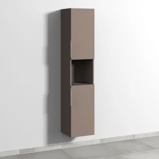 Sanipa 3way Hochschrank mit 2 Türen und 1 offenem Fach, Taupe-Matt UP1151T