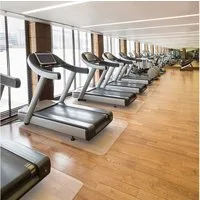 Karat Bodenmatte Unterlegmatte für Fitnessgeräte, Bodenschutz, rechteckig, transparent