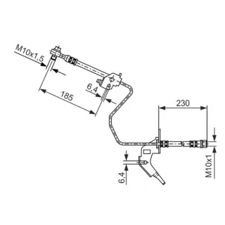 Bosch Bremsschlauch hinten Opel Astra Combo Meriva Zafira