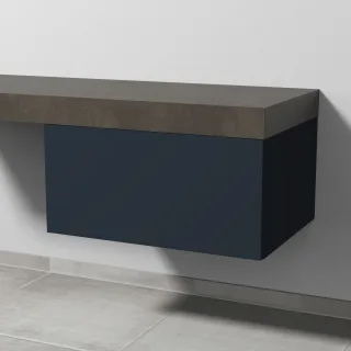 Sanipa Anbau-/Solitärschrank mit Auszug 2morrow (P3234) 340x700x520 Marine-Matt, P32341R P32341R