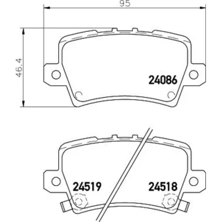 Hella Bremsbel?ge hinten Honda Civic 8