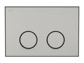 MEPA Frame Betätigungsplatte 2-Mengen Warmgrau-Mattschwarz, 421058 421058