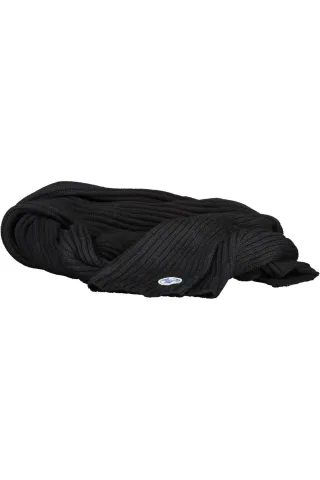 Rippstrickschal Schwarz