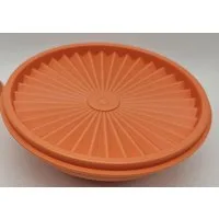 TUPPERWARE Vorratsdose Tupperware Müsli Schale orange 400ml mit Sonnendeckel