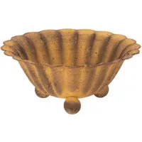 Florists Products Gartenfigur Teelichthalter Vintage Schale Rostoptik Metall Deko Ø10cm